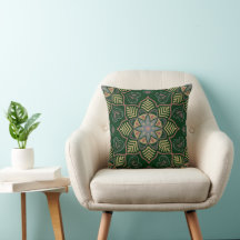 Emerald Green Mandala Blume Bohemisches Muster