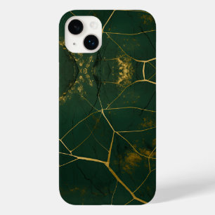 Emerald Green Marble Gold Glitzer Case-Mate iPhone 14 Plus Hülle