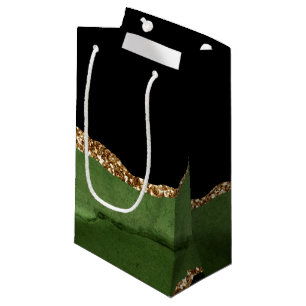 Emerald Green Marbour Agate Contemporary Stone Kleine Geschenktüte