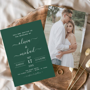 Emerald Green Mariage avec invitation photo
