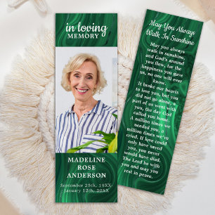Emerald Green Memorial Beerdigung Gedicht Lesezeic