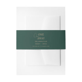 Emerald Green Minimal 1 Tag vor Hochzeit Einladungsbanderole