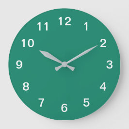 Emerald Green Minimalistische Acrylklemmenuhr Große Wanduhr