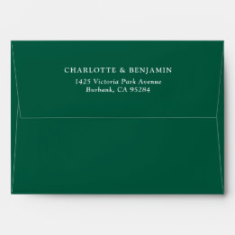 Emerald Green Modern Custom Wedding 5.25x7.25