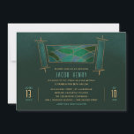 Emerald Green Mosaic Torah Scroll Bar/Bat Mitzvah Einladung<br><div class="desc">Eine abstrakte Torarolle mit einem Mosaik aus reichen,  strukturierten Grüntönen,  die sich durch ihr Design auszeichnet,  ist eine wunderschöne Wahl für diejenigen,  die eine religiösere Bar oder Fledermausmitzvah-Einladung suchen. Es ist vollständig anpassbar und eignet sich für alle Arten von jüdischen oder synagoge Veranstaltungen und Feiertagen.</div>