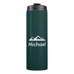 Emerald Green Mountain Personalisiert Custom Thermosbecher