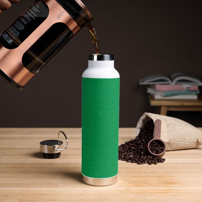 Emerald Green Noise Textur Wasserflasche Trinkflasche (Kaffee)