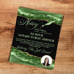 Emerald Green, Notar- und Kreditunterzeichner-Agen Flyer<br><div class="desc">Ein moderner,  stilvoller mobiler Notar-Flyer mit Kalligraphie-Schrift-Typografie und Federstift mit smaragdgrünem agate Hintergrund. Ideal für Notare,  Fachleute,  Anwälte,  Agent,  Hypotheken Agent... . Ihr Foto hinzufügen</div>