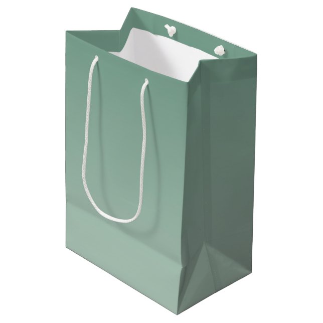 Emerald Green Ombre    Mittlere Geschenktüte (Vorderseite Schrägansicht)