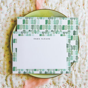 Emerald Green Painted Jewel Personalisiert Note Ca Mitteilungskarte
