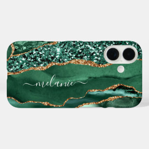 Emerald Green Parties scintillant coque iphone Gol