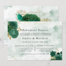 Emerald Green Peony Gold Glitzer Probe Dinner