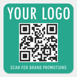 Emerald Green QR-Code-Aufkleber Firmenlogo Quadratischer Aufkleber