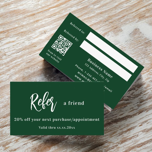 Emerald green qr Code Visitenkarte Rabattkarte (Von Creator hochgeladen)