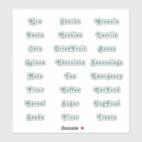 Emerald Green Retro Pantry Labels