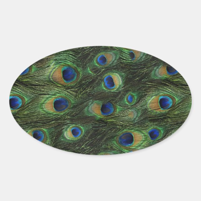 Emerald Green Royal Blue Peacock Stickers (Vorderseite)