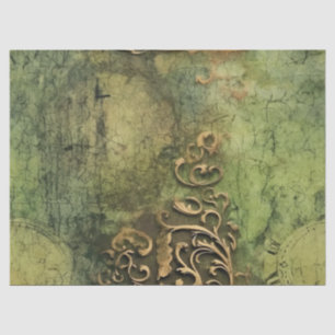 Emerald Green Rustic Steampunk Clock (11) Seidenpapier