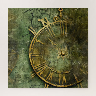 Emerald Green Rustic Steampunk Clock (12)