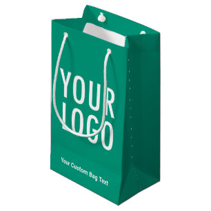 Emerald Green Sac cadeau de 8,5 pouces Logo de l'e