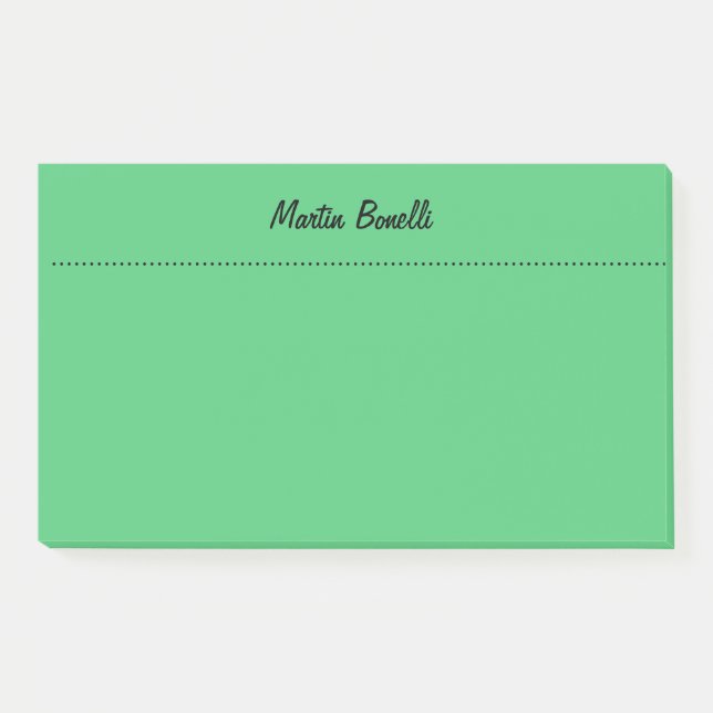 Emerald Green Schlicht Business Post-it Klebezettel (Vorderseite)