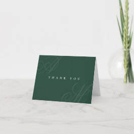 Emerald Green Simple Minimal Merci Mariage