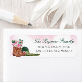Emerald Green Sombrero Pink Floral Cowgirl Rückkeh