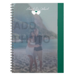 Emerald Green Spiral Foto Notebook Notizblock