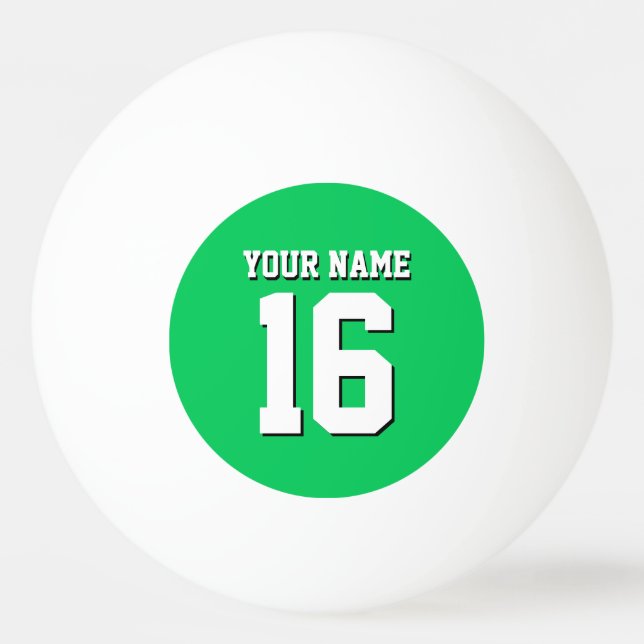 Emerald Green Sports Jersey Team Jersey Tischtennisball (Vorderseite)