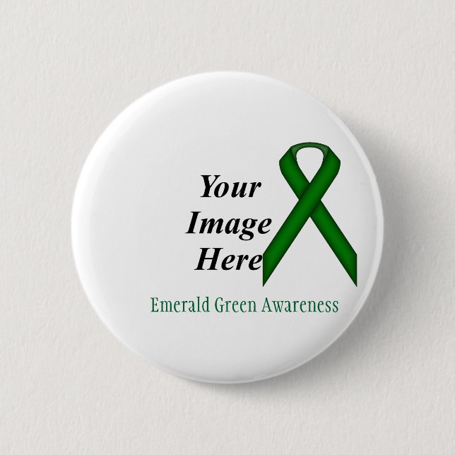 Emerald Green Standard Ribbon von Kenneth Yoncich Button (Vorderseite)