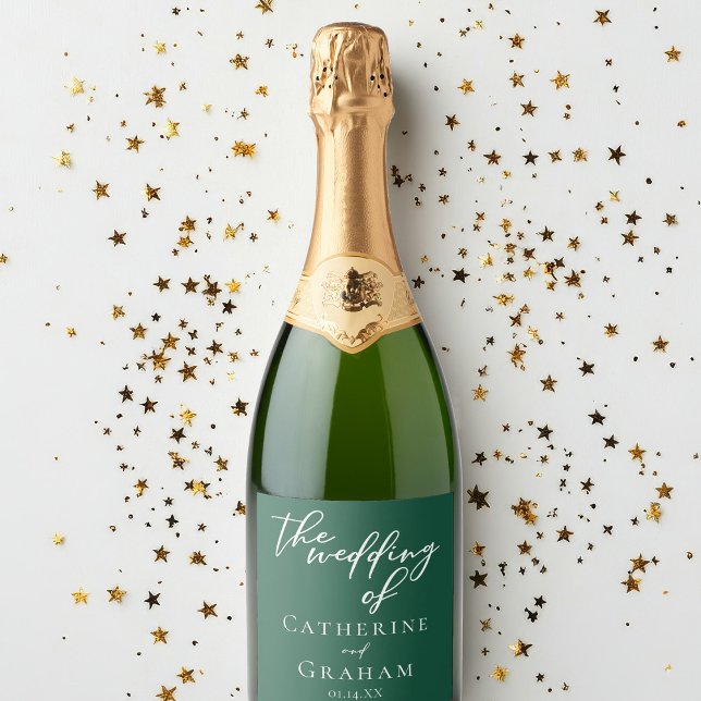 Emerald Green Typografy Custom Forest Wedding (Von Creator hochgeladen)
