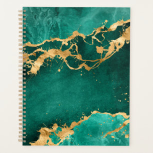 Emerald Green und Gold abstrakt Planer