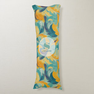 Emerald Green und Gold Paisley Inspiriert Abstrakt Seitenschläferkissen