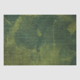 Emerald Green und Gold Script Seidenpapier