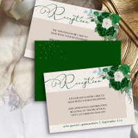 Emerald Green und Ivory Rose Empfang