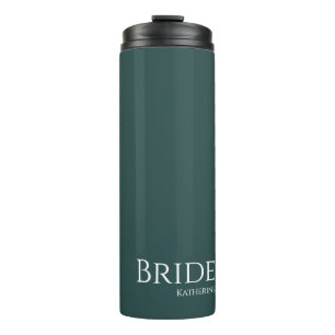 Emerald Green und White Bride- Thermosbecher