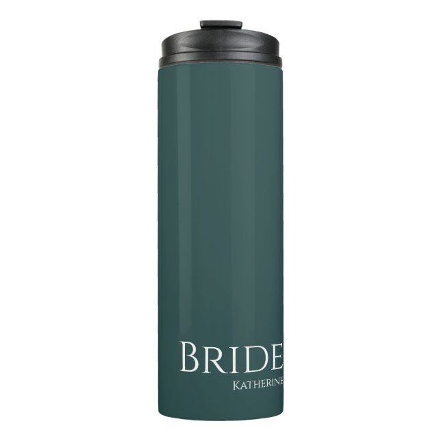 Emerald Green und White Bride- Thermosbecher (Vorderseite)