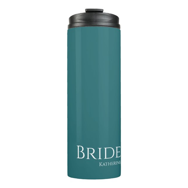 Emerald Green und White Bride- Thermosbecher (Vorderseite)