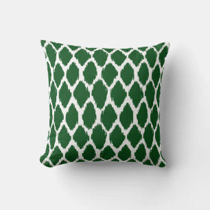 Emerald Green und White Ogee Gemustert Kissen