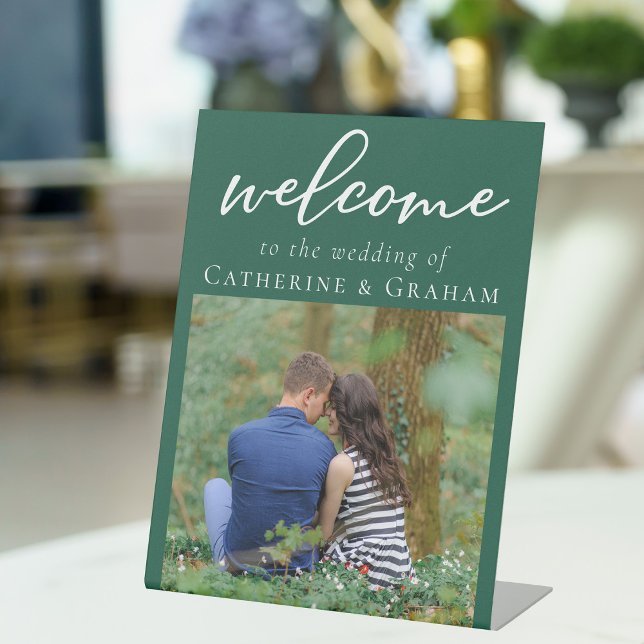 Emerald Green Verlobung Foto Wedding Willkommen Sockelschild (Von Creator hochgeladen)
