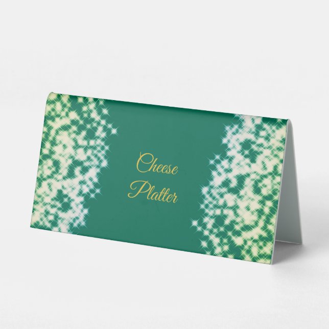 Emerald Green Vintag Boho Quinceañera Spanisch Tischaufsteller (Rückseite)