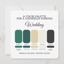 Emerald Green Wedding Color Palette Card Einladung