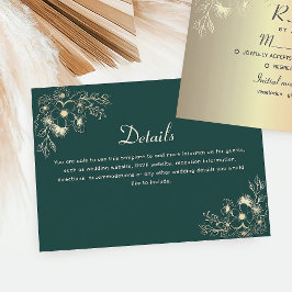 Emerald Green Wedding Details Enclosure Card Begleitkarte