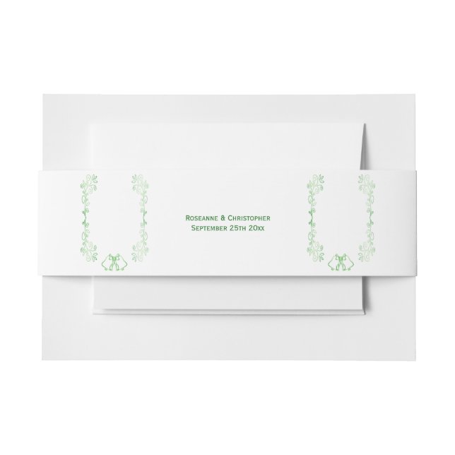 Emerald Green Wedding Einladung Bly Band Bells (Vorderseite Beispiel)