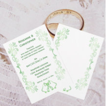 Emerald Green Wedding Einladungs-Glocken-Skulpture