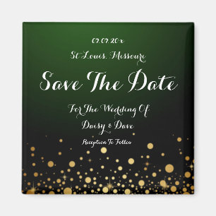 Emerald Green Wedding Enregistrer Le Magnet Date 