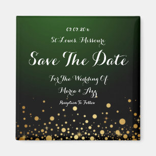 Emerald Green Wedding Enregistrer Le Magnet Date