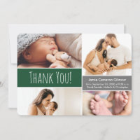 Emerald Green Welcome Zuhause Baby Boy Foto Collag