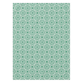 Emerald Green White Geometric Seamless Muster Tischdecke