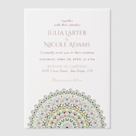 Emerald Green Wild Amazon Forest Mandala Wedding