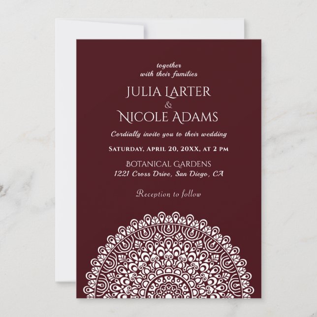 Emerald Green Wild Amazon Forest Mandala Wedding Einladung (Vorderseite)